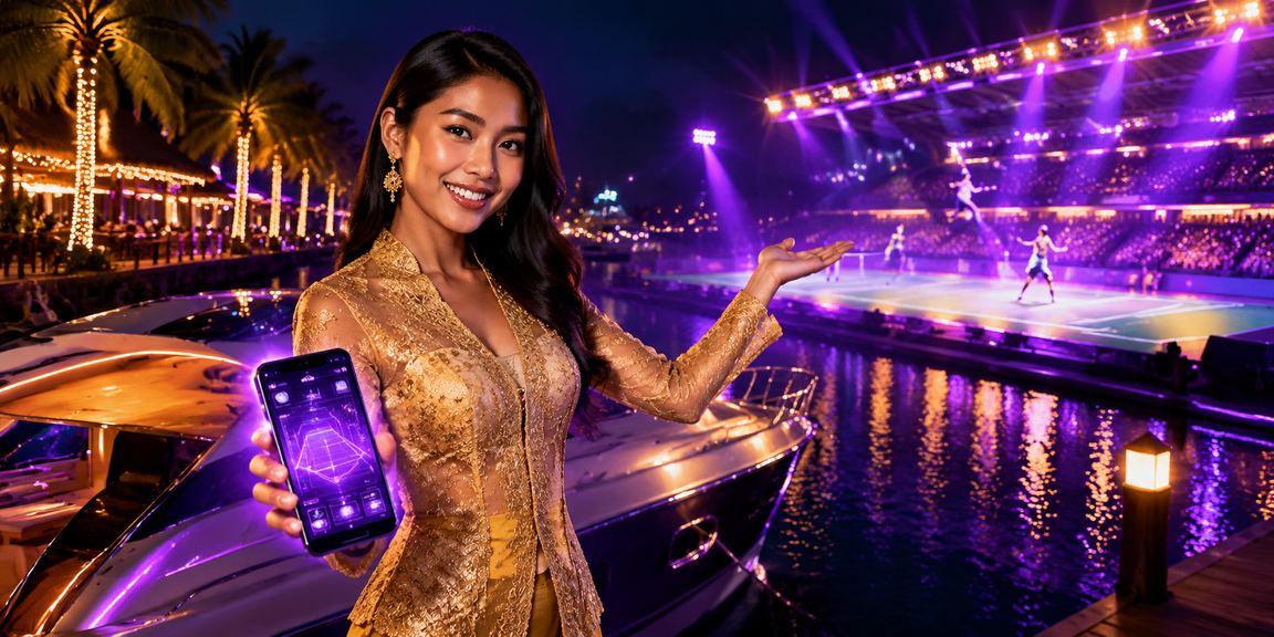 Pemain wanita berkebaya melakukan deposit untuk taruhan bola sepak di Langkawi